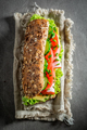 Healthy and bio sandwich with ham, chive and lettue. - PhotoDune Item for Sale