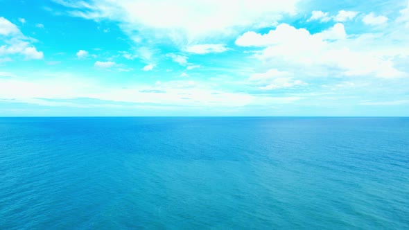 4K aerial drone view of beautiful sea waves, Flight over sea.