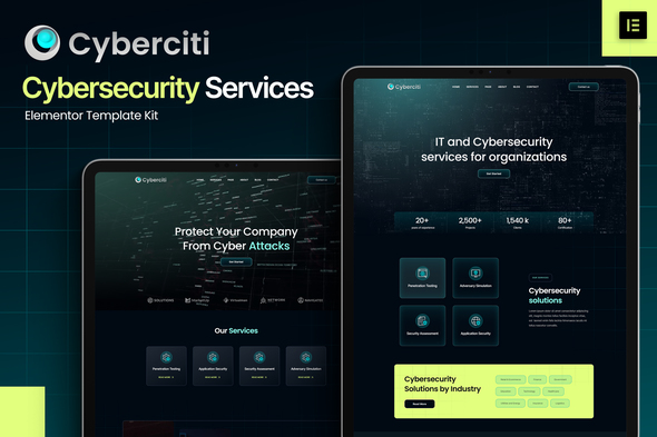 Cyberciti - Cyber Security Services Elementor Template Kit
