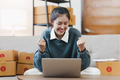 Small businesses SME owners female entrepreneurs working with parcel, e-business, marketing, online - PhotoDune Item for Sale