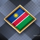 Namibia Flag Rotating Badge 4K Looping with Transparent Background - VideoHive Item for Sale