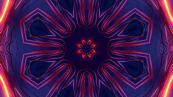 Futuristic kaleidoscope patterns VJ Loop Psychedelic motion Abstract Background