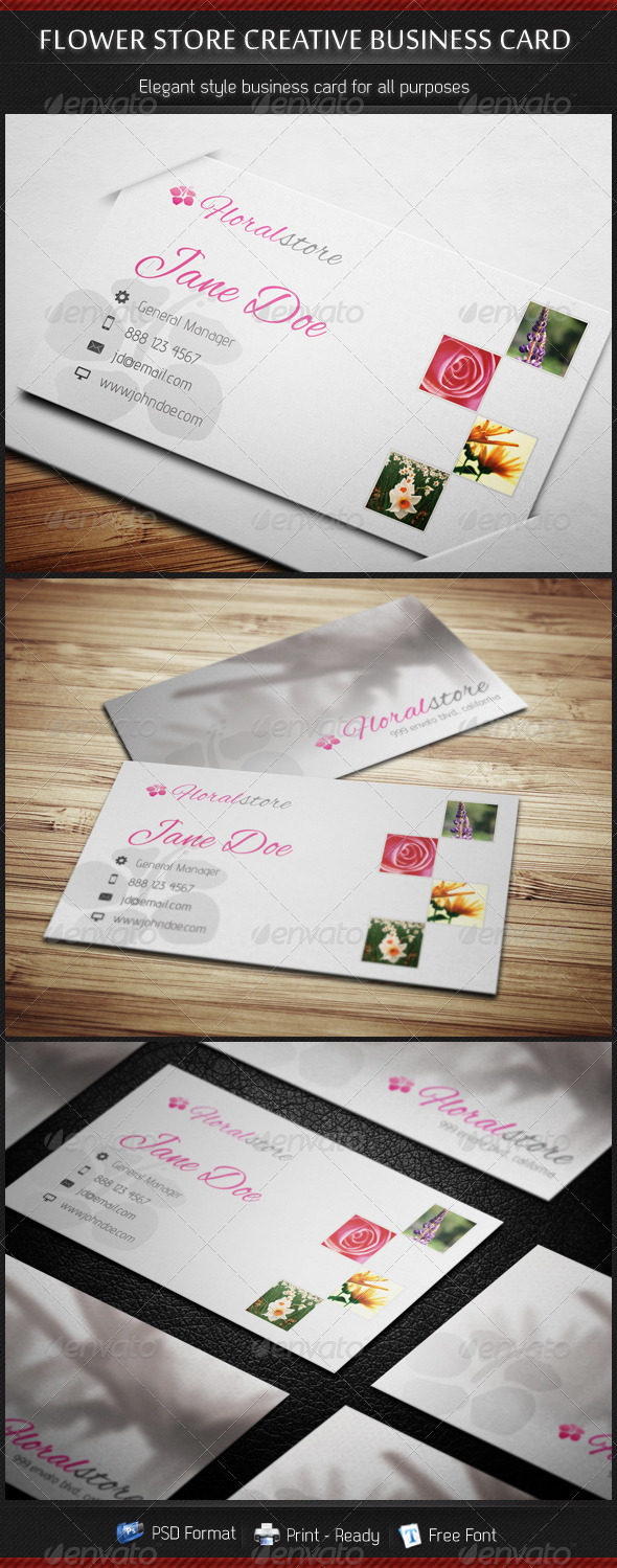 Flower Store Creative Business Card