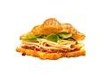 Croissant breakfast sandwich with cheese isolated - PhotoDune Item for Sale