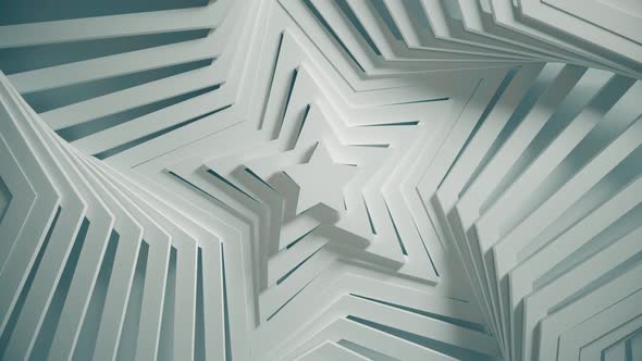 Abstract Star Pattern with Offset Effect