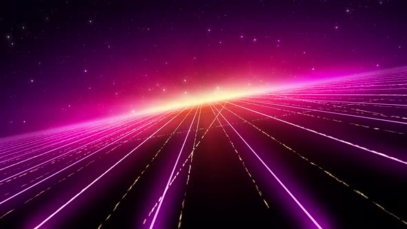 Universe Retro Futuristic 80's Background 4K alt