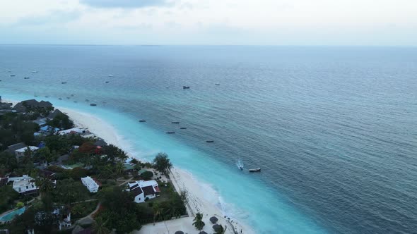 Ocean Near the Coast of Zanzibar Island Tanzania Slow Motion