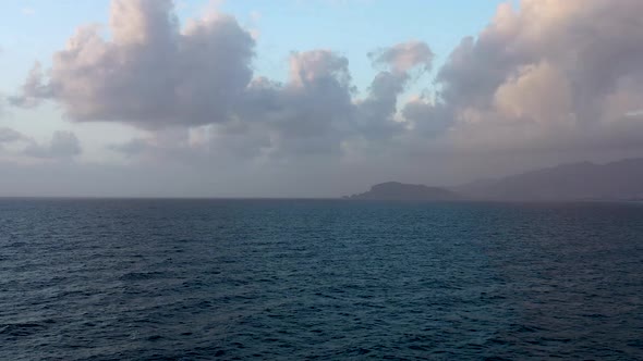 Dramatic Sea  Filmed on a Drone in the Sunset