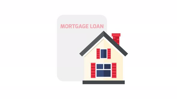 House Mortgage Loan Approved Animation