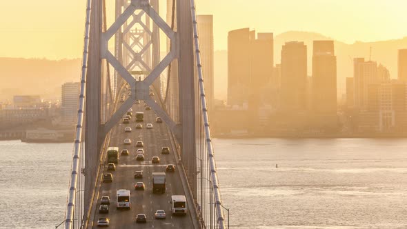 San Francisco Oakland-Bay Bridge Golden Hour
