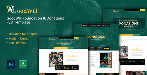 Good Will - Donation PSD Design Template