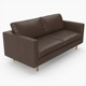 Loveseat - Leather - 3DOcean Item for Sale