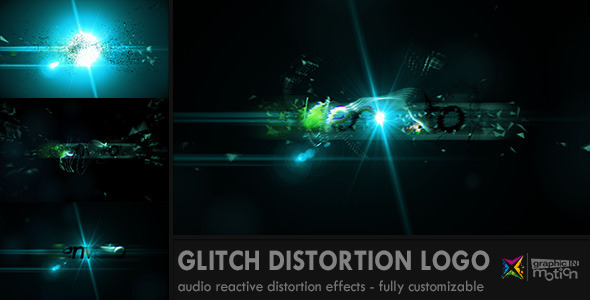 Glitch Distortion Logo
