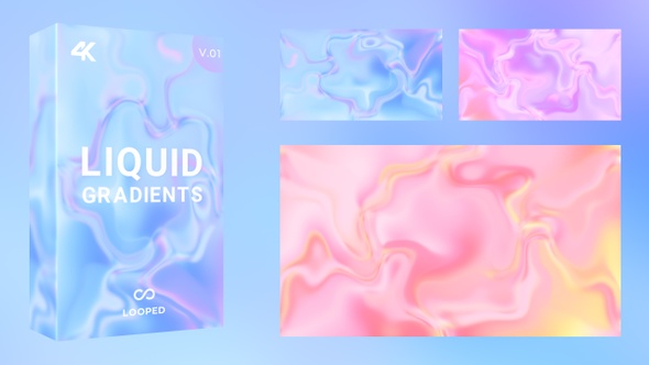 Swirly Flowing Colorful Gradiens Liquid Shape Backgrounds Pack