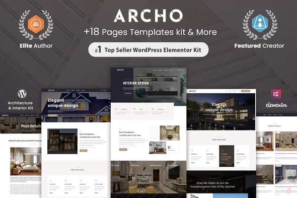 Archo – Architecture & Interior Elementor Template Kit