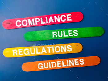 ULES REGULATIONS GUIDELINES. Business concept.
