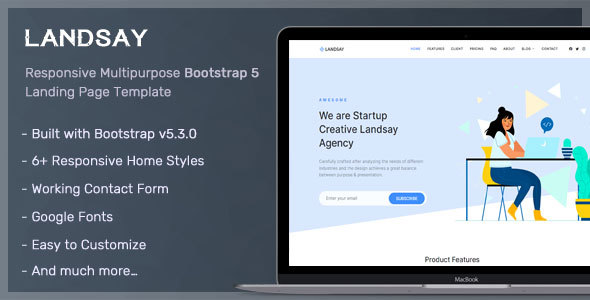 Landsay - Bootstrap 5 Landing Page Template