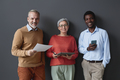 Group of successful business people with smiling senior workers - PhotoDune Item for Sale