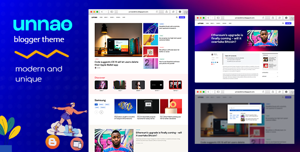 Unnao - Modern Blog & Magazine Blogger Theme