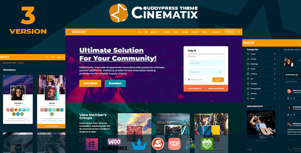 Cinematix – BuddyPress Nouveau Membership Theme