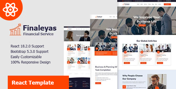 Finaleyas - Corporate & Financial Business React Template