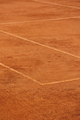 tennis court made of red clay or soil with markings for game or competition. sports and recreation - PhotoDune Item for Sale