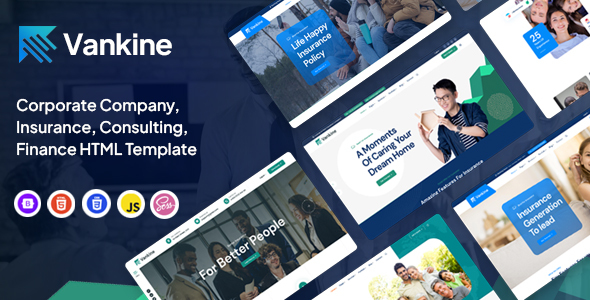 Vankine – Insurance & Consulting Business HTML Template