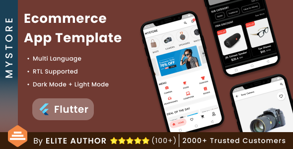 E-Commerce App Template | 2 Apps | User App + Delivery App | Flutter | MyStore