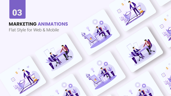 Business Marketing Animations - Flat Concept