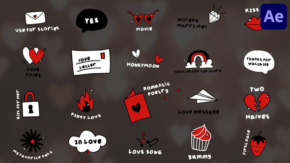 Love Titles | After Effects alt