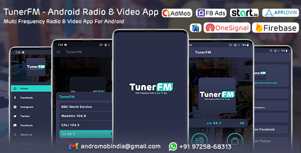 TunerFM - Android Radio & Live TV App (Multi Frequency)