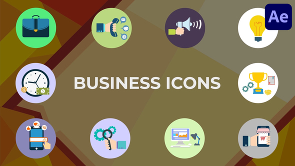 Animated Business Icons for After Effects