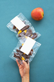 Dehydrated mango slices in chocolate. Mock up package of dried fruits. - PhotoDune Item for Sale