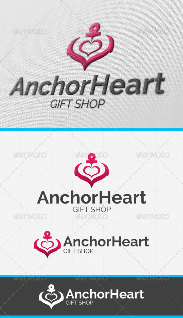 Anchor Heart Logo Template