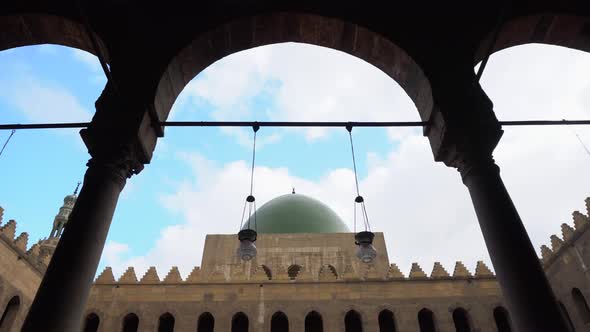 The Great Mosque Of Muhammad Ali Pasha Inside Entrance Gate With Arch Cairo, Egypt