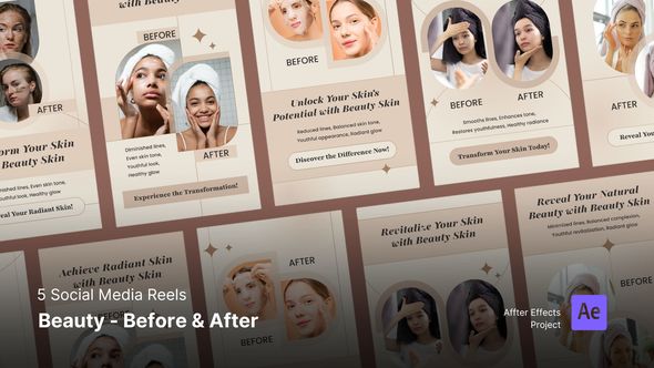 Social Media Reels - Beauty Before and After