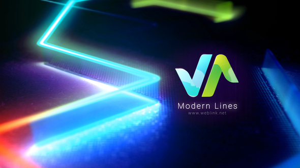 Bright Neon Lines Logo alt