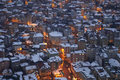 top view of Snow cityscape in istanbul at night  - PhotoDune Item for Sale