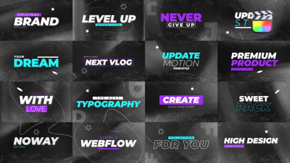 Abstract Text Titles \ FCPX alt