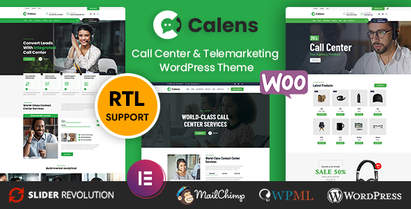 Calens - Call Center Services WordPress Theme