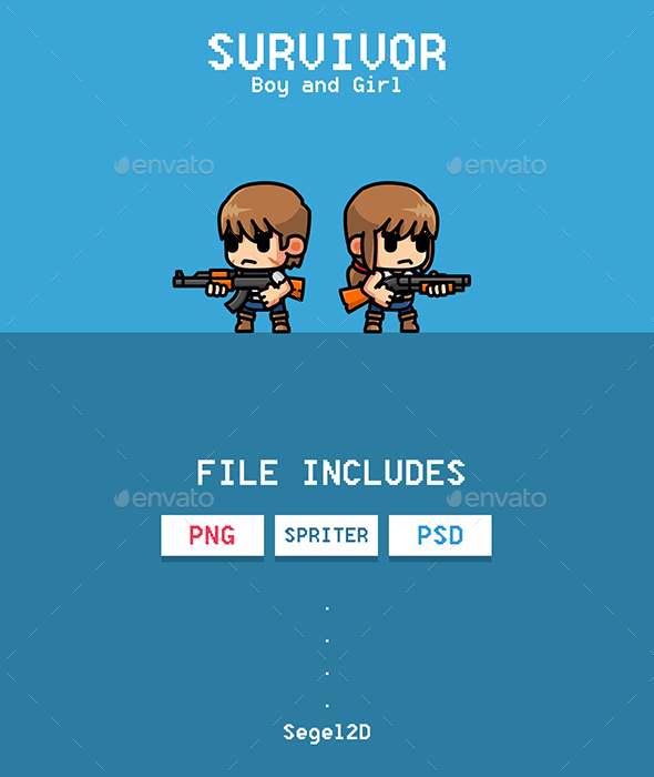 Graphics: 2d Android Game Cartoon Characters Chibi Game Hero Horror Main Mini Platfrom Shooter Shotgun Side Scroller Soldier Sprite Sprite Sheet Spriter Survival Survivor Tiny