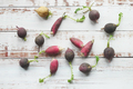 Fresh red and black radish bundle on table  - PhotoDune Item for Sale