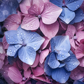 Hydrangea flowers with water drops closeup backgrounds - PhotoDune Item for Sale