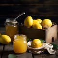 Lemon jam in jar and lemon fruits - PhotoDune Item for Sale