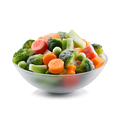 Mix of frozen vegetables in plate. Generated AI - PhotoDune Item for Sale