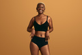 Smiling confident African woman in underwear - PhotoDune Item for Sale