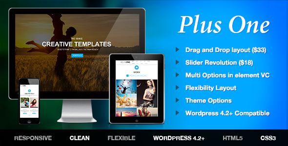 Plus – One Page Marketing Portfolio WordPress Theme