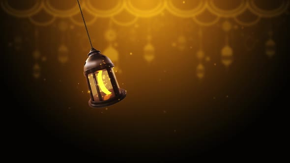 Ramadan Kareem Lantern With A Moving Background 09