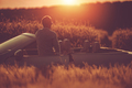 Man Looking For Calm Open Space To Relax Himself During His Convertible Car Drive - PhotoDune Item for Sale