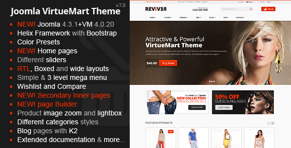 Templates: Blog Clothing E-commerce E-shop Ecommerce Joomla Template Fashion Helix Framework Joomla4 Modern Mutipurpose Premium Retail Shop Store Virtuemart4